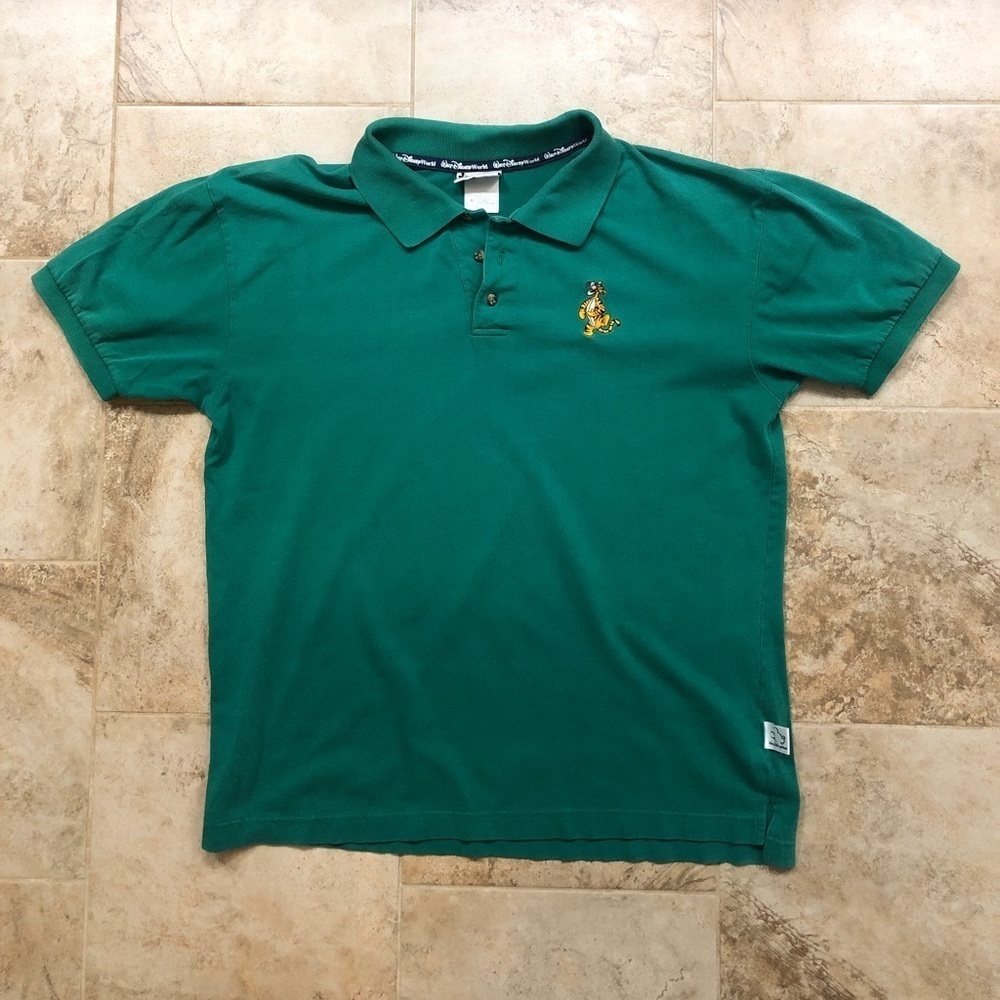 Disney World Tigger Green Polo